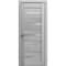 Sartodoors Solid French Door 24 x 84in, Quadro 4445 Light Grey Oak W/ Frosted Glass, Sgl Panel Frame Trim QUADRO4445ID-OAK-2484 - alternate 4