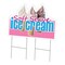 Signmission Soft Ice Cream Yard Sign & Stake outdoor plastic coroplast window, C-DC-2436-Soft Ice Cream C-DC-2436-Soft Ice Cream - alternate 1