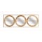 Homeroots 14" Brown and Gold Aluminum and Wood Geometric Framed Accent Mirror 485064 - alternate 1