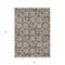 Homeroots 3' X 5' Brown Gray And Beige Floral Washable Indoor Outdoor Area Rug 595931 - alternate 7