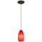 Access Lighting Champagne, Pendant, Oil Rubbed Bronze Finish, Red Glass 28012-1C-ORB/RED - alternate 5