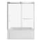 Kingston Brass 60" Acrylic Anti-Skid Alcove Right-Hand Drain Tub with Left Sliding Tub Door, White/Brushed Nickel KVTAM6032R22B8 - alternate 1