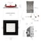 Nuwatt 4 Inch 2 Hour Black Square Fire Rated Recessed Lighting, Wafer LED Lights 2700K-5000K, 900LM, 12PK NW-P-SQDL-4-12W-5CT-FR-BLK-12P - alternate 5
