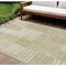 Homeroots 10' X 14' Beige And Ivory Striped Washable Indoor Outdoor Area Rug 581640 - alternate 1