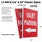 Signmission Valet Parking With Arrow, Plastic Signs Only 24 Inch x 36 Inch, Corrugated Plastic, 2PK CSB-2436-2PACK-Valet Parking With Arrow - alternate 2