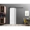 Sartodoors Sturdy Barn Door with Hardware, Planum 0011 White Silk and Aluminum Strips, 6.6FT Rail Hangers Heav PLANUM0011BD-B-WS-36 - alternate 1