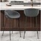 Homeroots Set of Two 30" Gray and Black Fabric and Steel Low Back Bar Height Bar Chairs 544690 - alternate 1