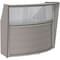 Linea Italia Curved Reception Desk with Counter, Clear Panel, 72 inW x 32 inD, Ash ZUD310 - alternate 1