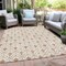 Homeroots 3' X 5' Salmon And Beige Geometric Washable Indoor Outdoor Area Rug 595763 - alternate 5
