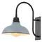 Jonathan Y Stanley 12.25" 1-Light Farmhouse Industrial Iron LED Gooseneck Arm Outdoor Sconce, Matte Silver Blue JYL7614K - alternate 1