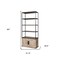Homeroots 90" Brown Iron and Wood Three Tier Bookcase 380594 - alternate 2
