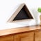 Homeroots 26" X 14" Gray Wood Triangle Hanging Dimensional Sculpture 380344 - alternate 4