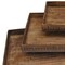Homeroots Set of Three Brown Wood Nesting Serving Trays 274824 - alternate 3