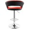Elama Adjustable Faux Leather Open Back Bar Stool in Red and Black ELM-706-RED-BLK - alternate 2