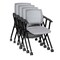 Regency Pulse Flexible High Back with Padded Fabric Seat Nesting Chair, Grey, 4PK 2409GY4PK - alternate 1