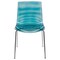 Leisuremod Astor Water Ripple Design Dining Chair, Transparent Blue AC20TBU - alternate 3