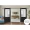 Sartodoors Sturdy Double Barn Door with, Lucia 22 Matte Black with Frosted Glass, 13FT Rail Hangers Heavy Set LUCIA22DB-BLK-64 - alternate 3