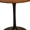 Homeroots 30" Brown And Black Rounded Solid Wood And Iron Pedestal Base Dining Table 517766 - alternate 3