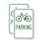 Signmission D4-3 Bicycle Parking Bicycle Symbol Parking, 12'' X 18'' 2 Signs, Heavy Gauge Aluminum, 2PK A-1218-2PACK-24199 - alternate 1