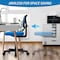 Simple Deluxe Armless Small Home Office Desk Chair, Ergonomic Low Back Computer Chair, Adjustable Rolling Swivel 3A88FNCHAIRC2077BU01 - alternate 5