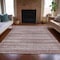 Homeroots 9' X 12' Brown And Beige Striped Washable Indoor Outdoor Area Rug 631483 - alternate 5