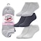 Railroad Sock Womens No Show Socks, 90% Cotton, 10% Nylon, Black/Grey/White, 5-10 W; 4 Pair-7.5 M, 3 PK 613 - alternate 1
