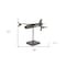 Homeroots 11" Dark Gray Metal Airplane Bomber Tabletop Sculpture 392439 - alternate 7