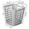 Basicwise Flexible Plastic Laundry Basket - Square Storage Hamper with Side Handles for Easy Carrying QI003857.L.GY - alternate 3