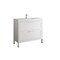 Homeroots 40" White Wood Freestanding Bathroom Vanity With White Sink And Two Drawers 627402 - alternate 1