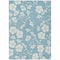 Homeroots 3' X 5' Sky Blue And Ivory Floral Washable Indoor Outdoor Area Rug 599922 - alternate 6
