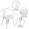 Flash Furniture Contemporary Chair, White Back, 21-1/2 in W 19" L 27-3/4" H, Integrated CH-31270-WH-GG - alternate 6