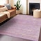 Homeroots 8' X 10' Mauve Striped Washable Indoor Outdoor Area Rug 607959 - alternate 5