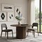 Homeroots 52" Brown Wood Pedestal Base Round Top Dining Table 720952 - alternate 4