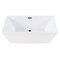 Kingston Brass 59" Acrylic Rectangular Double Ended Freestanding Tub with Drain, Glossy White/Matte Black VTSQ593223C410 - alternate 1