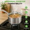 Nutrichef 2 Quart Stainless Steel Saucepan with Lid - Heavy Duty Pot with Ergonomic Handles, For All Cooktops NCSP2 - alternate 4