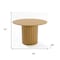 Homeroots 46" Brown Solid Wood Pedestal Base Round Top Dining Table 720984 - alternate 4