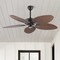 Jonathan Y Raffles 52" Bohemian Industrial Metal/Plastic Mobile-App/Remote-Controlled 6-Speed Palm Blade Ceilin JYL9719C - alternate 6