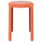 Leisuremod Tresse Stackable Plastic Round Dining Stool with Wicker Seat, Orange TSR13OR - alternate 4