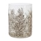 Homeroots 8" Brown And Clear Botanical Leaf Glass Tabletop Pillar Candle Holder 634840 - alternate 3