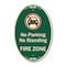 Signmission No Parking Or Standing Fire Zone With Graphic, 12 In X 18 In Architectural, Heavy Gauge Aluminum A-OV-G-1218-9958 - alternate 1