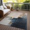 Homeroots 5' X 8' Taupe Black And Blue Abstract Washable Indoor Outdoor Area Rug 603036 - alternate 4