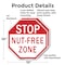 Signmission Stop Nut-free Zone, 10 inch X 10 inch, Aluminum Metal Signs, 2PK OC-A-2PACK-10-119 - alternate 4