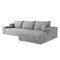 Homeroots 107" Gray Corduroy Modular Compression Foam Sofa With Toss Pillows 712961 - alternate 1