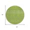 Homeroots 8' Lime Green And Ivory Round Chevron Washable Indoor Outdoor Area Rug 612276 - alternate 6
