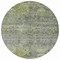 Homeroots 8' Sage And Gray Round Floral Washable Indoor Outdoor Area Rug 606220 - alternate 5