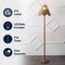 Jonathan Y Tybee 60.5" Traditional Coastal Rattan Scalloped LED Floor Lamp, Natural Brown JYL5501A - alternate 5