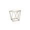 Homeroots 24" Champagne And Silver Glass And Metal Square Mirrored End Table 488080 - alternate 1