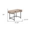 Homeroots 47" Taupe and Black Wood and Metal H-Shape Computer Desk With Two Drawers 489875 - alternate 4