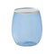 Smarty Had A Party Clear Blue with Gold Elegant Stemless Plastic Wine Glasses (12 oz.), 64PK 3712C-BLG-CASE - alternate 1