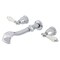 Kingston Brass Two-Handle Wall Mount Tub Faucet, Polished Chrome KS5021PL - alternate 1